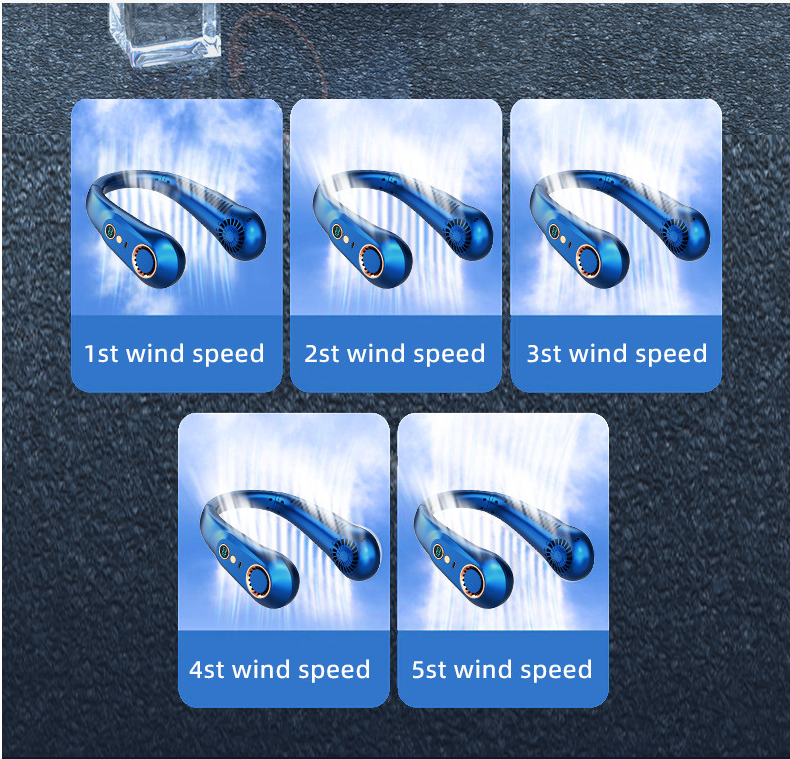 30%off USB Portable Neck Fan Rechargeable Neckband Handing Air Cooler mini Conditioner