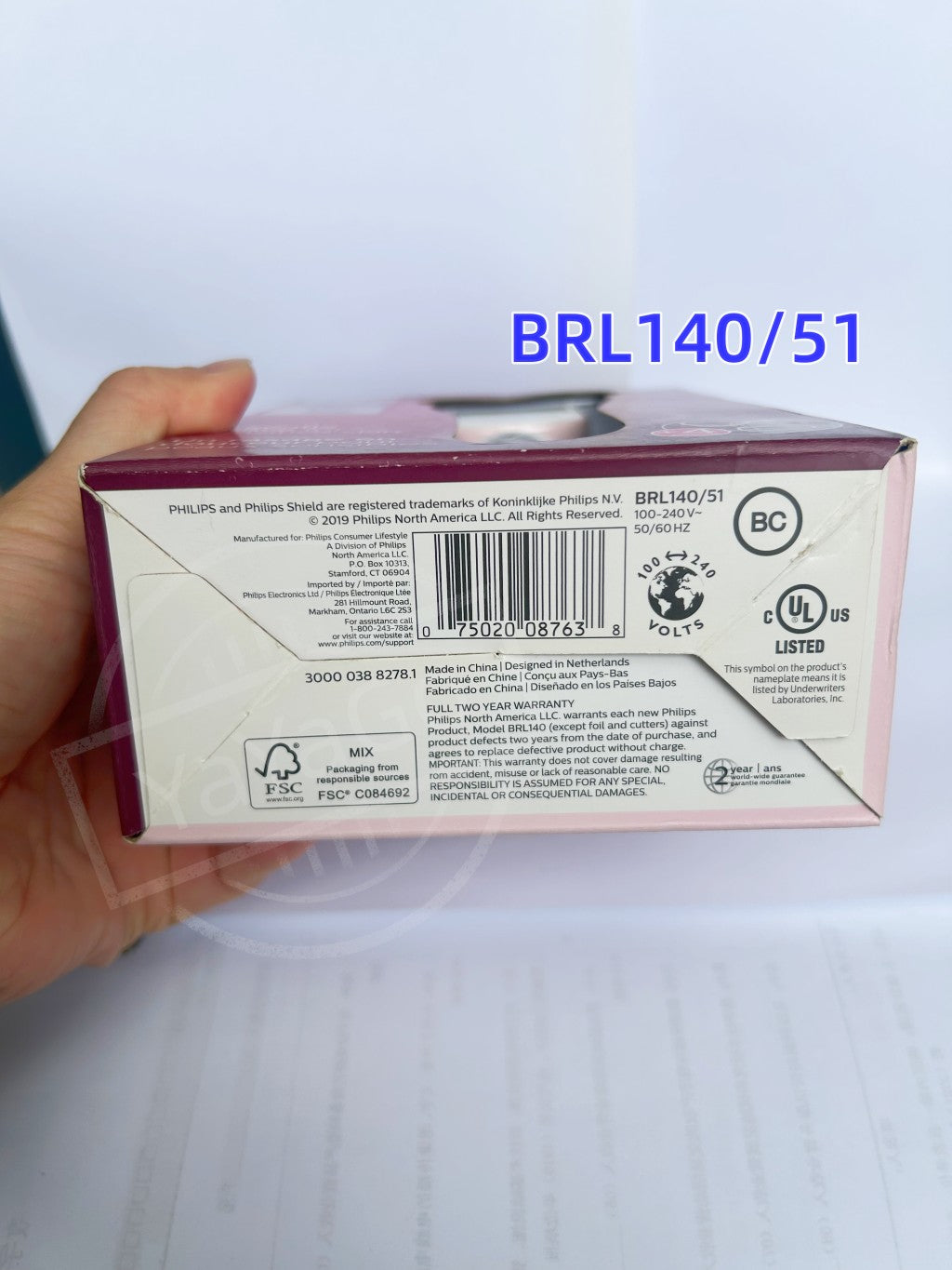 Philips SatinShave BRL140/51 lady shave Women Painless Electric Epilator Portable Female Hair Trimmer