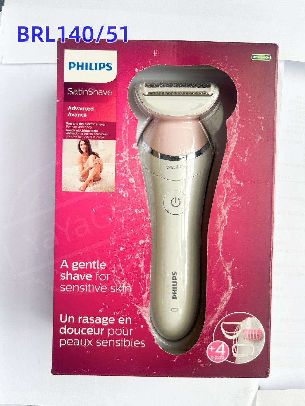 Philips SatinShave BRL140/51 lady shave Women Painless Electric Epilator Portable Female Hair Trimmer