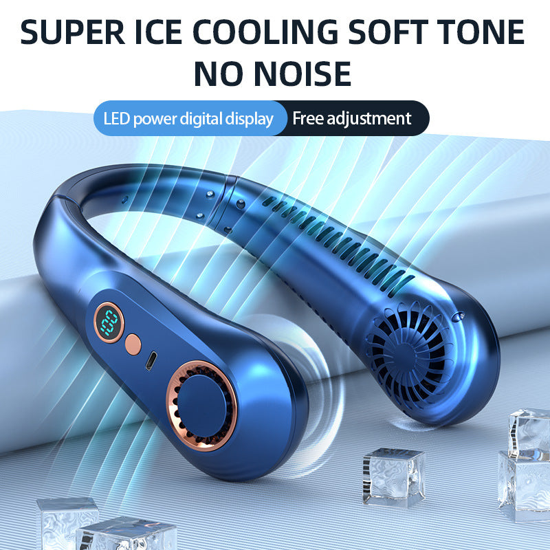 30%off USB Portable Neck Fan Rechargeable Neckband Handing Air Cooler mini Conditioner