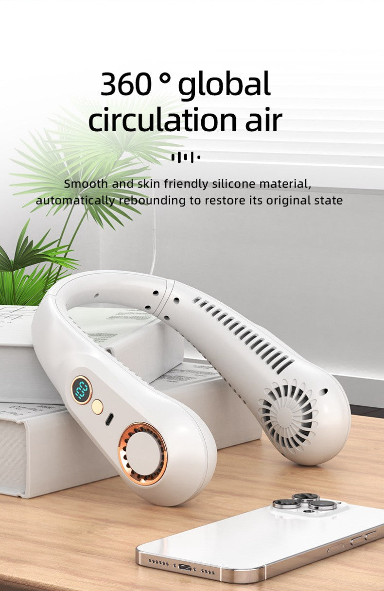 30%off USB Portable Neck Fan Rechargeable Neckband Handing Air Cooler mini Conditioner