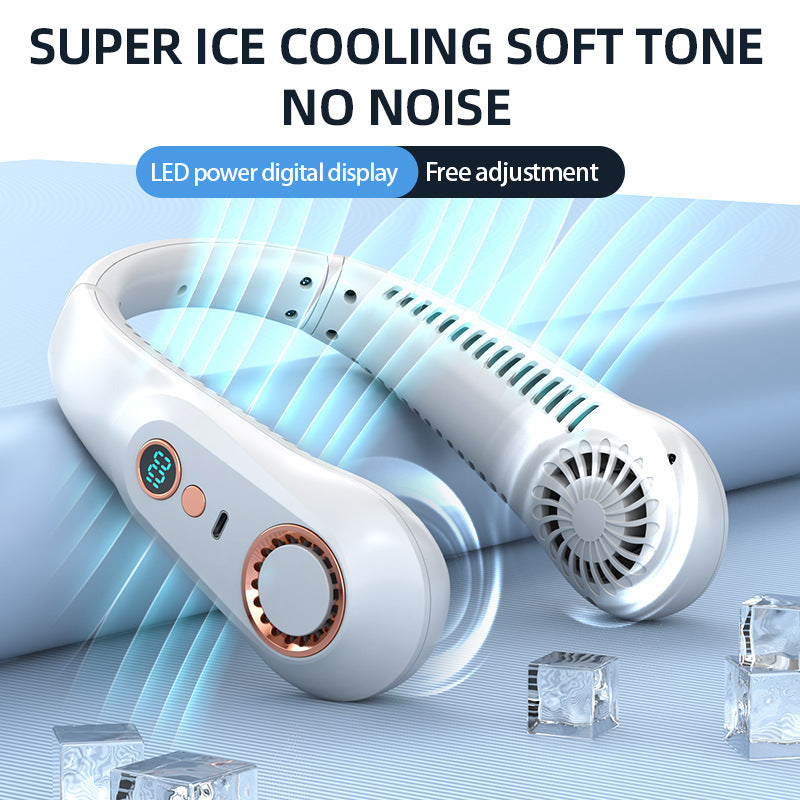 30%off USB Portable Neck Fan Rechargeable Neckband Handing Air Cooler mini Conditioner