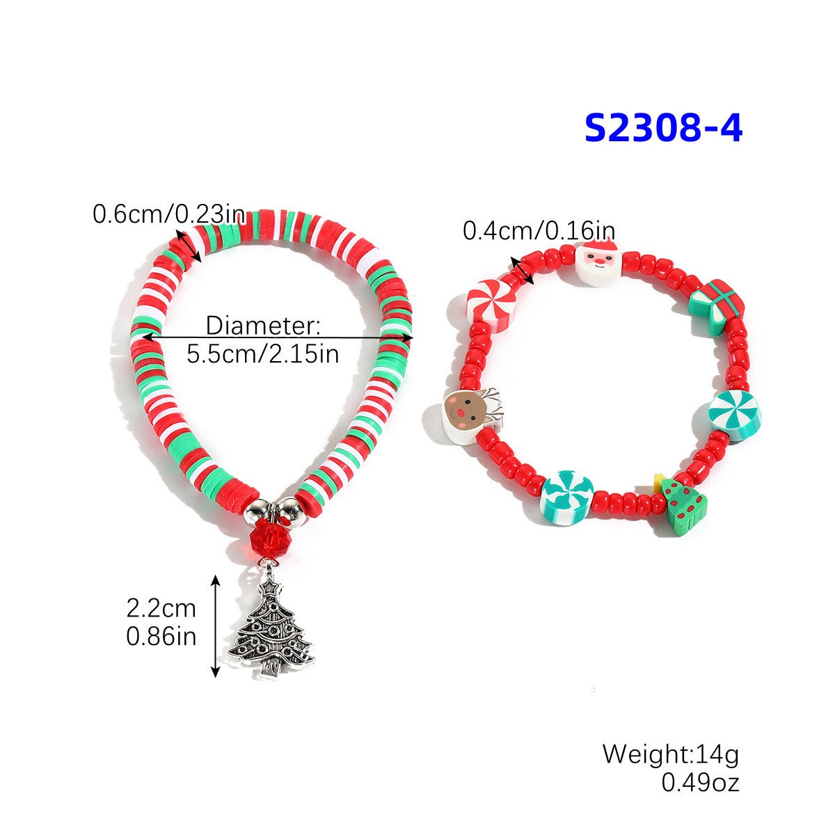 Mixed Assorted Beads clay beads Acrylic Crystal Glass Beads Pearls Round Spacer Beads Crafts Beads Bulk Beads with Elastic String for Necklace Bracelet Crafts Christmas Jewelry