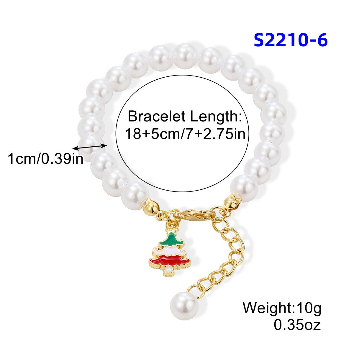 Mixed Assorted Beads clay beads Acrylic Crystal Glass Beads Pearls Round Spacer Beads Crafts Beads Bulk Beads with Elastic String for Necklace Bracelet Crafts Christmas Jewelry