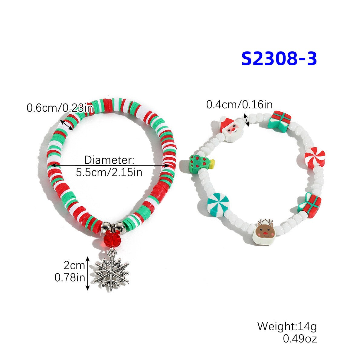 Mixed Assorted Beads clay beads Acrylic Crystal Glass Beads Pearls Round Spacer Beads Crafts Beads Bulk Beads with Elastic String for Necklace Bracelet Crafts Christmas Jewelry