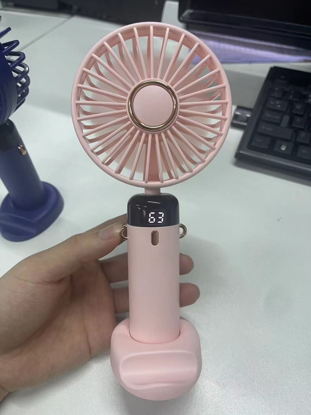 USB Rechargeable Portable Mini Hand Held Small Folding Desk Fan Cooler Cooling