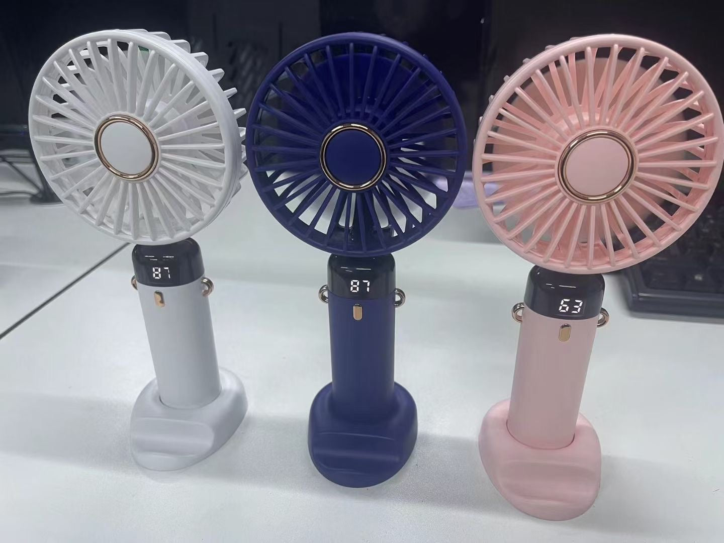 USB Rechargeable Portable Mini Hand Held Small Folding Desk Fan Cooler Cooling