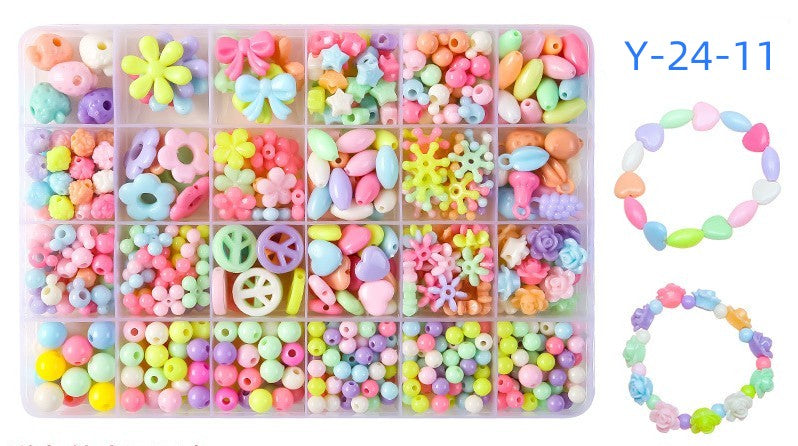 Bead Kits for Jewelry Making - Craft Beads for Kids Girls Jewelry Making Kits Colorful Acrylic Girls Bead Set Jewelry Crafting Set