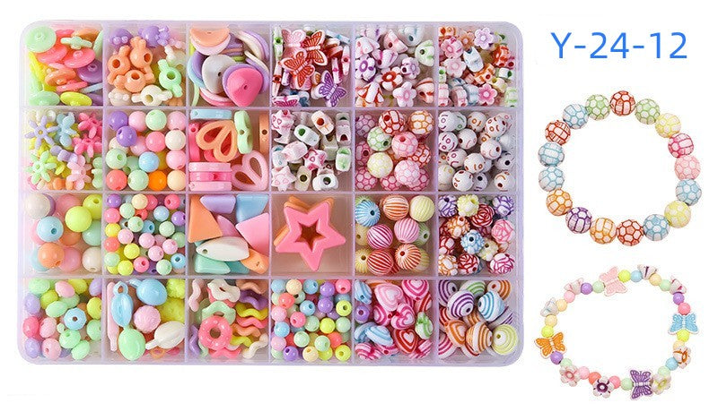 Bead Kits for Jewelry Making - Craft Beads for Kids Girls Jewelry Making Kits Colorful Acrylic Girls Bead Set Jewelry Crafting Set