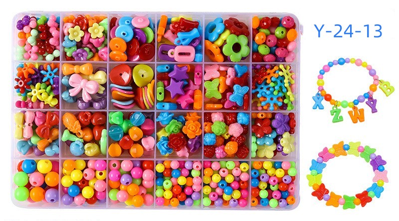 Bead Kits for Jewelry Making - Craft Beads for Kids Girls Jewelry Making Kits Colorful Acrylic Girls Bead Set Jewelry Crafting Set