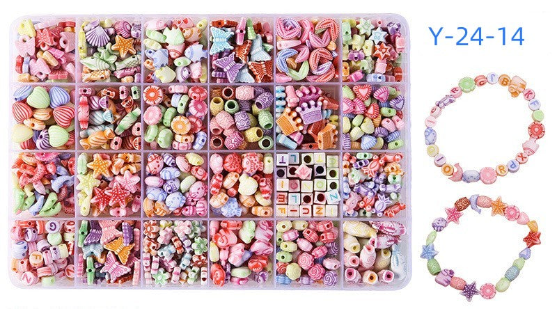 Bead Kits for Jewelry Making - Craft Beads for Kids Girls Jewelry Making Kits Colorful Acrylic Girls Bead Set Jewelry Crafting Set