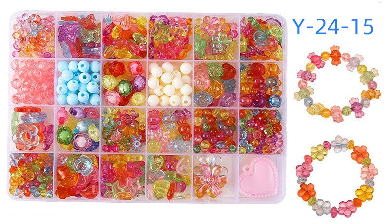 Bead Kits for Jewelry Making - Craft Beads for Kids Girls Jewelry Making Kits Colorful Acrylic Girls Bead Set Jewelry Crafting Set