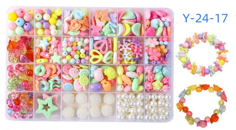Bead Kits for Jewelry Making - Craft Beads for Kids Girls Jewelry Making Kits Colorful Acrylic Girls Bead Set Jewelry Crafting Set