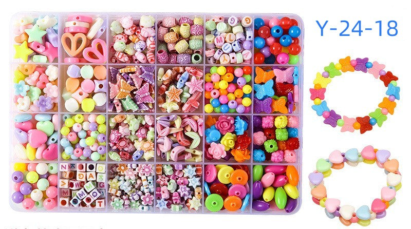 Bead Kits for Jewelry Making - Craft Beads for Kids Girls Jewelry Making Kits Colorful Acrylic Girls Bead Set Jewelry Crafting Set