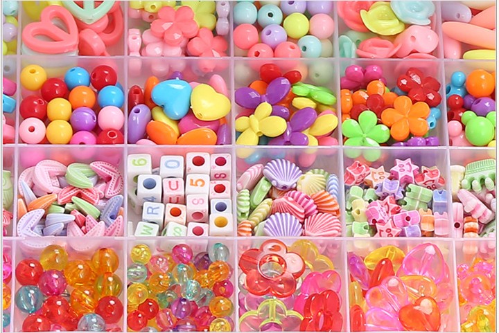 Happytime layaya Beads Niñas Juguete DIY Joyería Marcado Kit Moda Diversión para Collar Anillo Pulsera Arte Niños Manualidades Cumpleaños Diversión Regalos Juguetes para Niños Niñas de 3 a 12 años