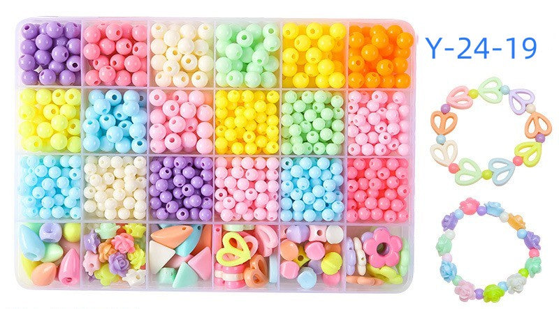 Bead Kits for Jewelry Making - Craft Beads for Kids Girls Jewelry Making Kits Colorful Acrylic Girls Bead Set Jewelry Crafting Set