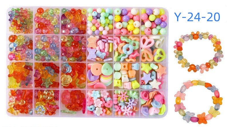 Bead Kits for Jewelry Making - Craft Beads for Kids Girls Jewelry Making Kits Colorful Acrylic Girls Bead Set Jewelry Crafting Set