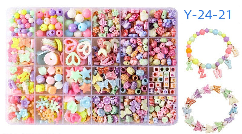 Bead Kits for Jewelry Making - Craft Beads for Kids Girls Jewelry Making Kits Colorful Acrylic Girls Bead Set Jewelry Crafting Set