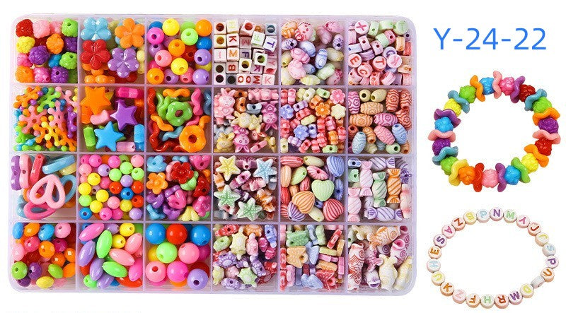 Bead Kits for Jewelry Making - Craft Beads for Kids Girls Jewelry Making Kits Colorful Acrylic Girls Bead Set Jewelry Crafting Set