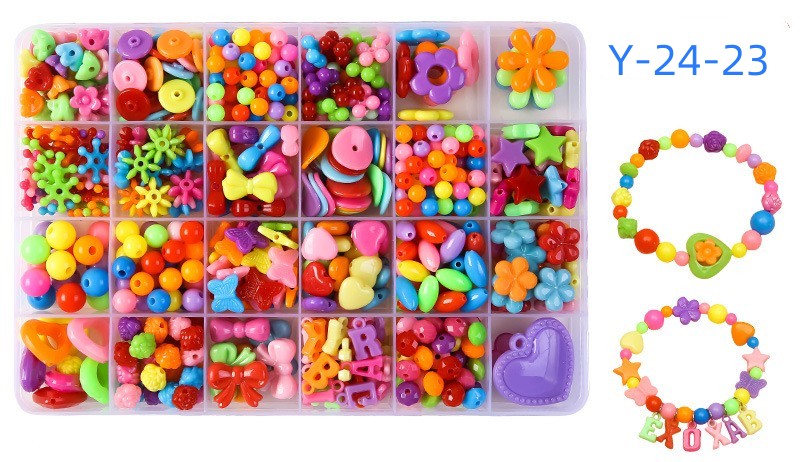 Bead Kits for Jewelry Making - Craft Beads for Kids Girls Jewelry Making Kits Colorful Acrylic Girls Bead Set Jewelry Crafting Set