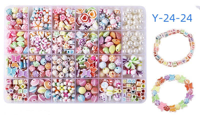 Bead Kits for Jewelry Making - Craft Beads for Kids Girls Jewelry Making Kits Colorful Acrylic Girls Bead Set Jewelry Crafting Set