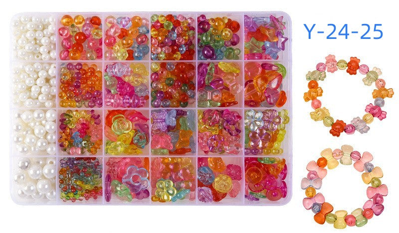 Bead Kits for Jewelry Making - Craft Beads for Kids Girls Jewelry Making Kits Colorful Acrylic Girls Bead Set Jewelry Crafting Set