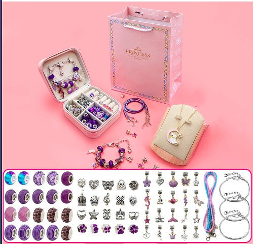 Rainbow system Crystal DIY children's bracelet diy handmade jewelry,exquisite gift box set bracelet Girls,Necklace Jewelry Making Supplies