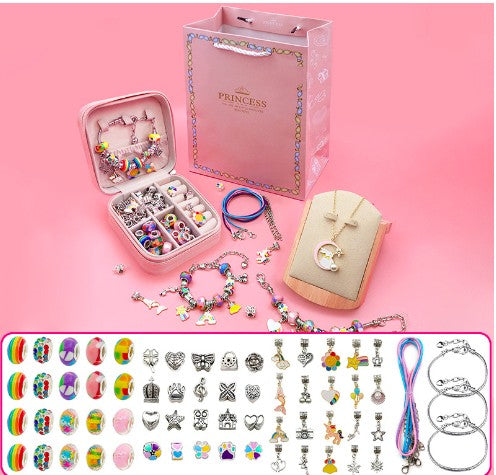Rainbow system Crystal DIY children's bracelet diy handmade jewelry,exquisite gift box set bracelet Girls,Necklace Jewelry Making Supplies