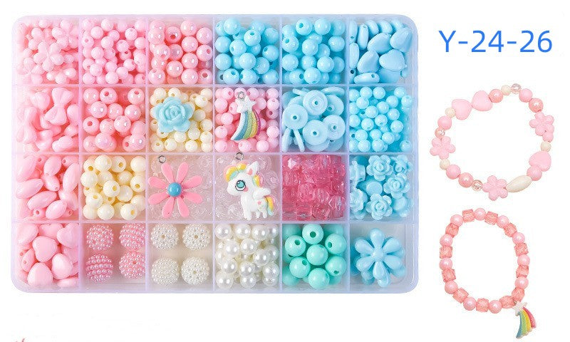 Bead Kits for Jewelry Making - Craft Beads for Kids Girls Jewelry Making Kits Colorful Acrylic Girls Bead Set Jewelry Crafting Set