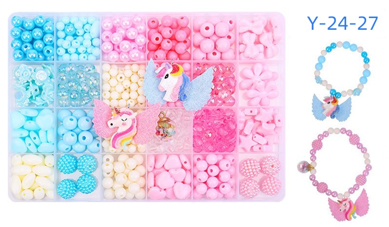 Bead Kits for Jewelry Making - Craft Beads for Kids Girls Jewelry Making Kits Colorful Acrylic Girls Bead Set Jewelry Crafting Set