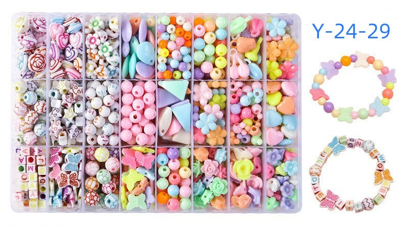 Bead Kits for Jewelry Making - Craft Beads for Kids Girls Jewelry Making Kits Colorful Acrylic Girls Bead Set Jewelry Crafting Set