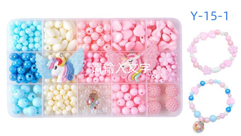 Bead Kits for Jewelry Making - Craft Beads for Kids Girls Jewelry Making Kits Colorful Acrylic Girls Bead Set Jewelry Crafting Set