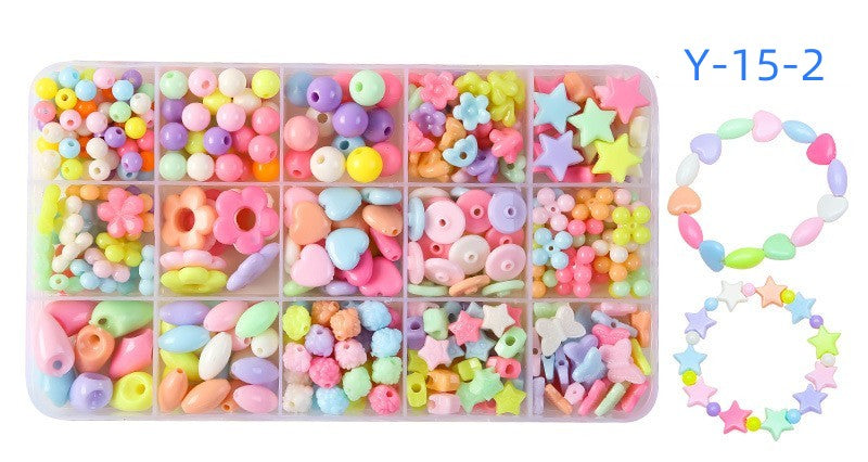 Kinder-DIY-Set zur Herstellung von Perlenschmuck, Perlen für Mädchen, Spielzeug, Perlen-Kunst- und Bastelsets, DIY-Armbänder, Halsketten, Haarbänder und Ringe, Spielzeug für Mädchen im Alter von 4–12 Jahren, Weihnachtsgeschenke