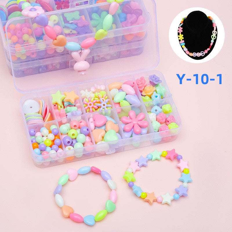 Happytime layaya Beads Niñas Juguete DIY Joyería Marcado Kit Moda Diversión para Collar Anillo Pulsera Arte Niños Manualidades Cumpleaños Diversión Regalos Juguetes para Niños Niñas de 3 a 12 años