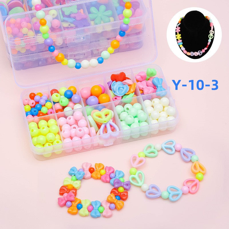 Happytime layaya Beads Niñas Juguete DIY Joyería Marcado Kit Moda Diversión para Collar Anillo Pulsera Arte Niños Manualidades Cumpleaños Diversión Regalos Juguetes para Niños Niñas de 3 a 12 años