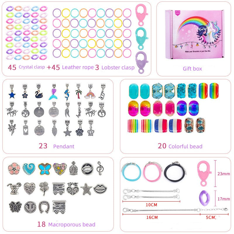 Charm Bracelet Making Kit Including Jewelry Colorful clasp bracelet, DIY Craft for Girls, Jewelry Christmas Gift Set for Arts and Crafts for Girls Ages 8-12