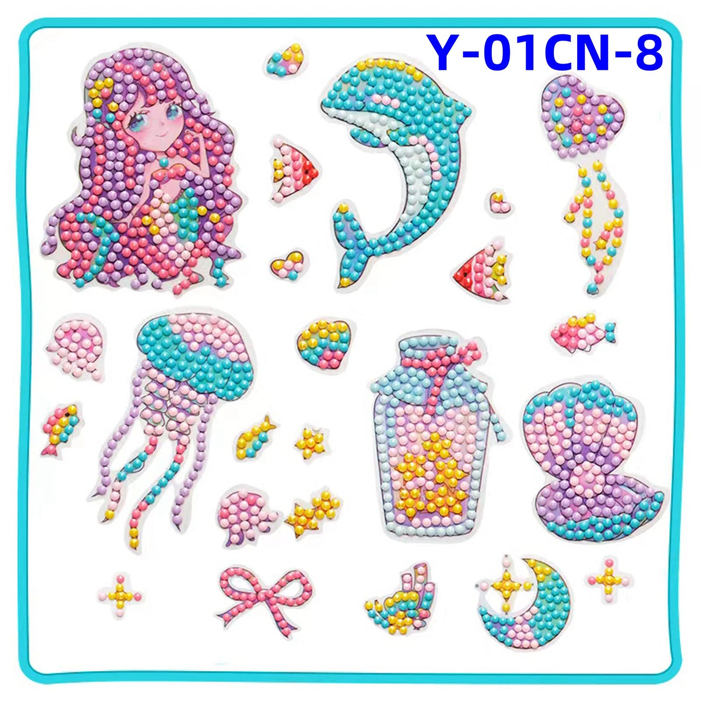 Diamond Painting for Kids with Frames, Mosaic Gem Sticker Art Projects Kits, Holiday Crafts Supplies Gifts for Girls Boys Ages 6 7 8 9 10 11 12