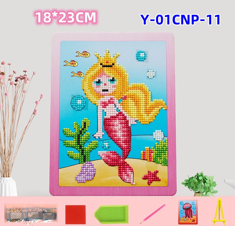 DIY Children's Free Stick Cartoon Diamond Painting, New Diamond Painting Kit for Kids, Diamond Stickers for Girls/Boys 6-12, Diamond Art Craft Stickers
