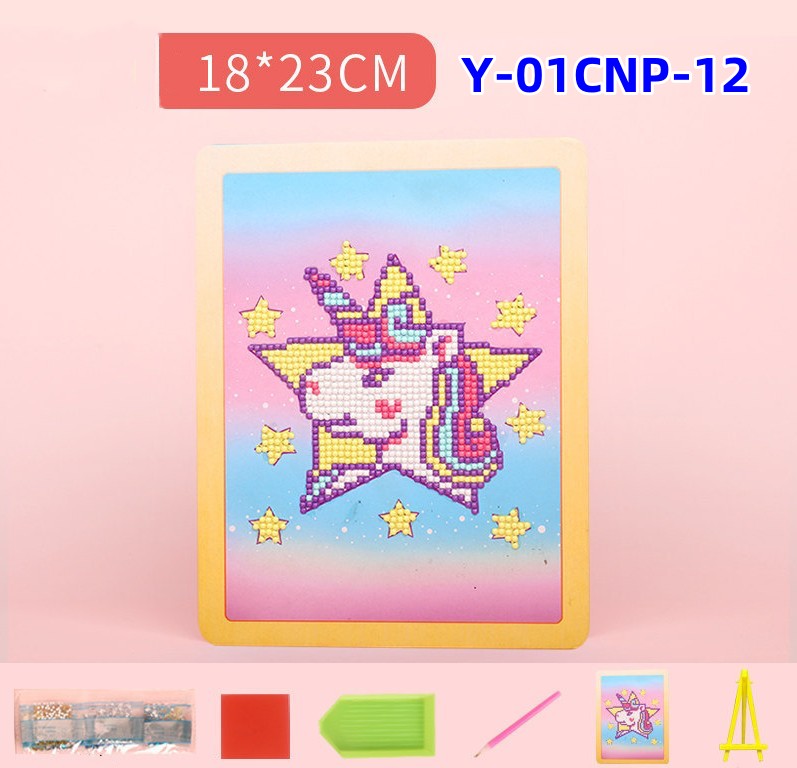 DIY Children's Free Stick Cartoon Diamond Painting, New Diamond Painting Kit for Kids, Diamond Stickers for Girls/Boys 6-12, Diamond Art Craft Stickers