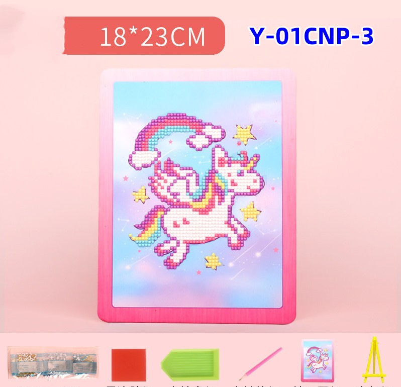 DIY Children's Free Stick Cartoon Diamond Painting, New Diamond Painting Kit for Kids, Diamond Stickers for Girls/Boys 6-12, Diamond Art Craft Stickers