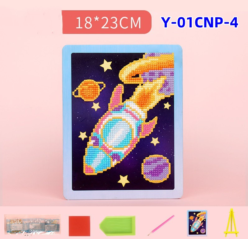 DIY Children's Free Stick Cartoon Diamond Painting, New Diamond Painting Kit for Kids, Diamond Stickers for Girls/Boys 6-12, Diamond Art Craft Stickers