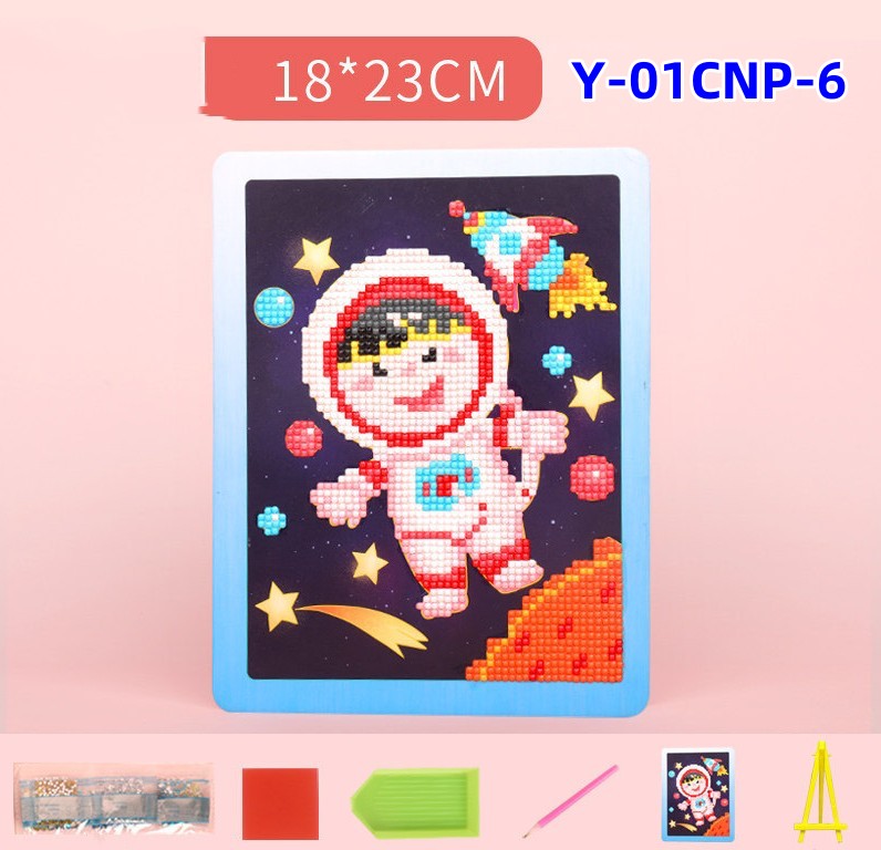 DIY Children's Free Stick Cartoon Diamond Painting, New Diamond Painting Kit for Kids, Diamond Stickers for Girls/Boys 6-12, Diamond Art Craft Stickers