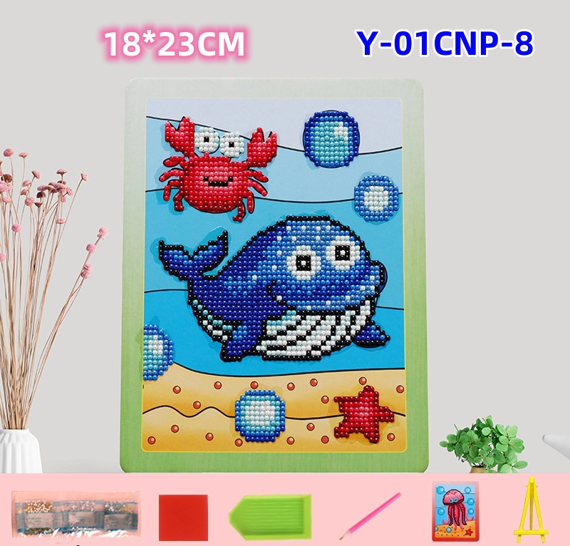 DIY Children's Free Stick Cartoon Diamond Painting, New Diamond Painting Kit for Kids, Diamond Stickers for Girls/Boys 6-12, Diamond Art Craft Stickers