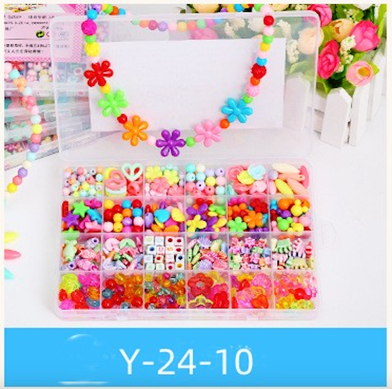 Bead Kits for Jewelry Making - Craft Beads for Kids Girls Jewelry Making Kits Colorful Acrylic Girls Bead Set Jewelry Crafting Set