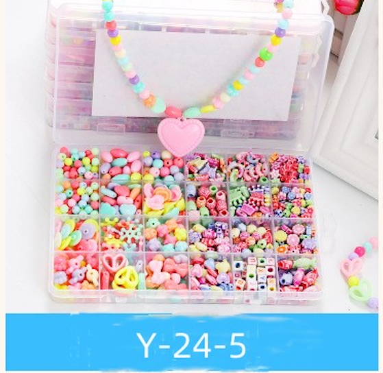 Bead Kits for Jewelry Making - Craft Beads for Kids Girls Jewelry Making Kits Colorful Acrylic Girls Bead Set Jewelry Crafting Set