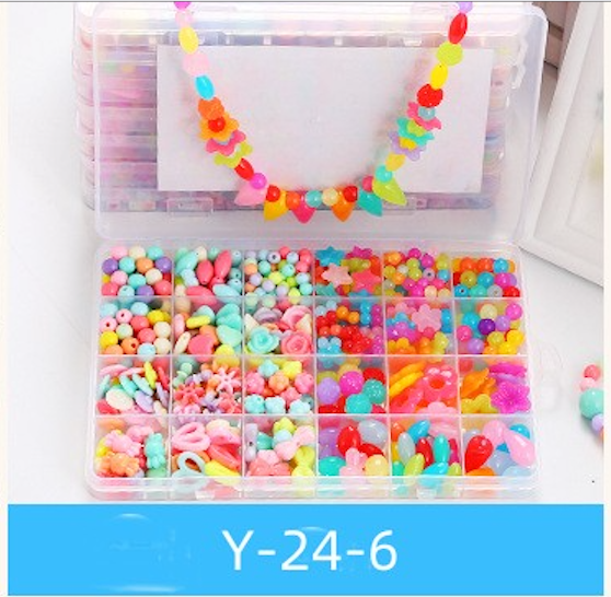 Bead Kits for Jewelry Making - Craft Beads for Kids Girls Jewelry Making Kits Colorful Acrylic Girls Bead Set Jewelry Crafting Set