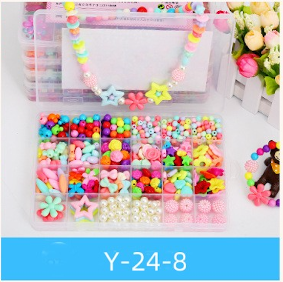 Bead Kits for Jewelry Making - Craft Beads for Kids Girls Jewelry Making Kits Colorful Acrylic Girls Bead Set Jewelry Crafting Set