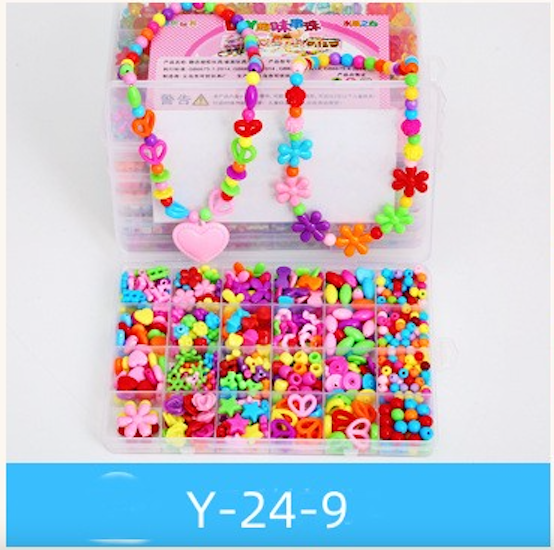Bead Kits for Jewelry Making - Craft Beads for Kids Girls Jewelry Making Kits Colorful Acrylic Girls Bead Set Jewelry Crafting Set