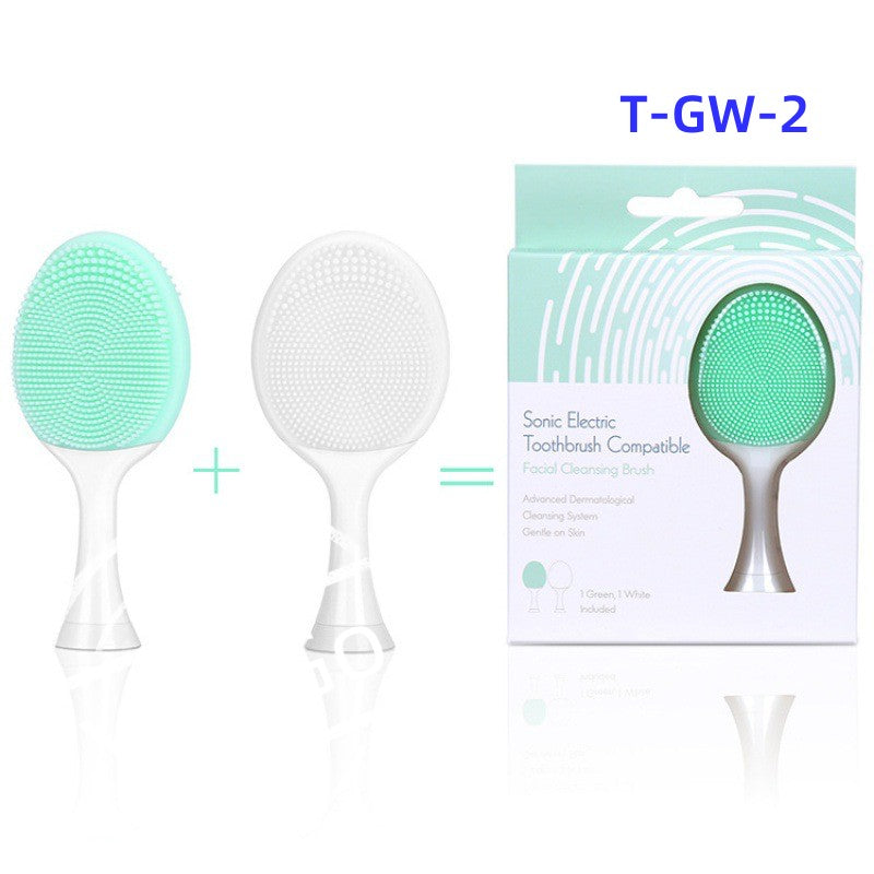 Soft silicone facial cleansing brush facial massage tool suitable for Philips toothbrush facial mod