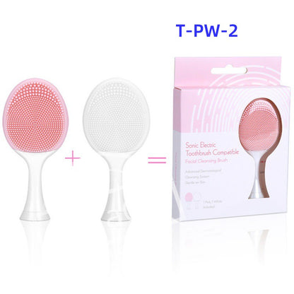 Soft silicone facial cleansing brush facial massage tool suitable for Philips toothbrush facial mod